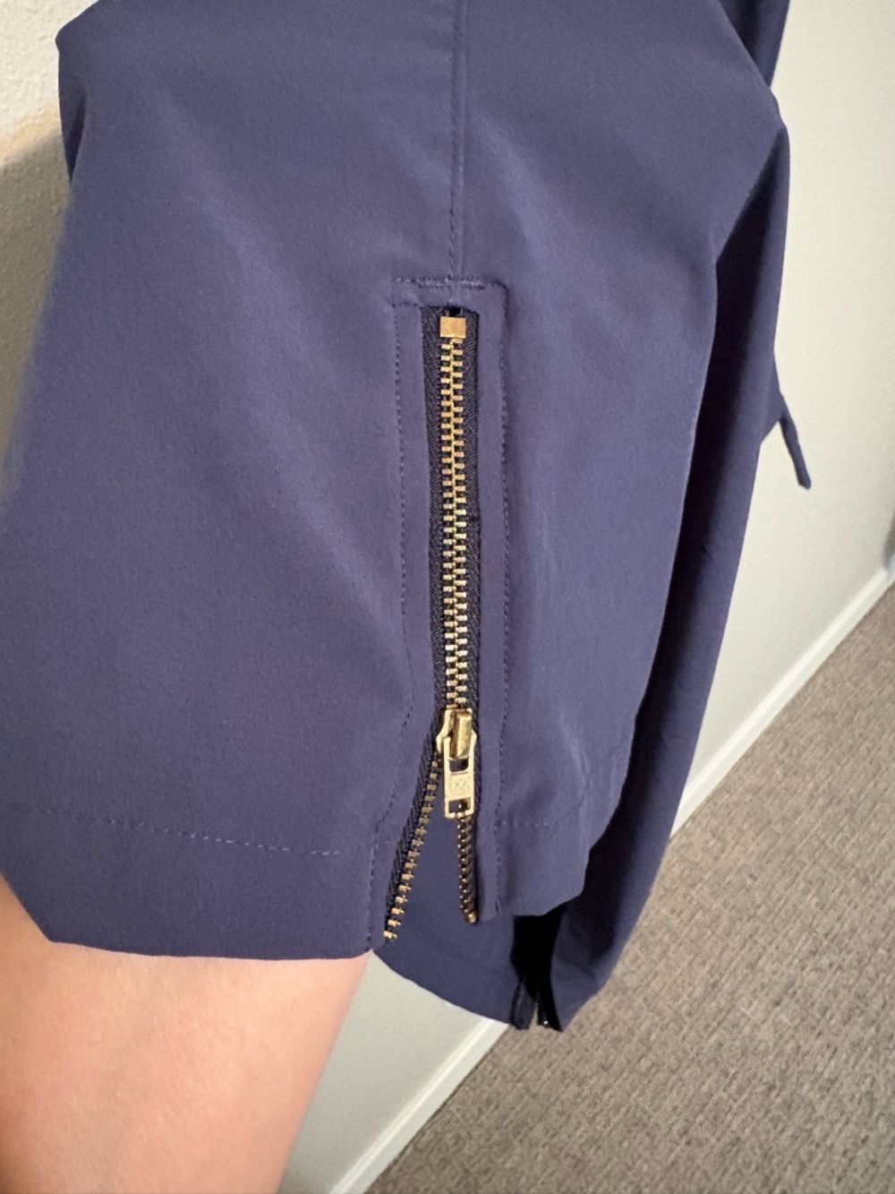 Albion Navy Drawstring Waist Midi Dress - Picture 9 of 10